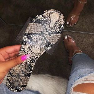 Animal print sandals